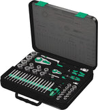 W05160785001 8100 Sa/Sc 2 Zyklop Speed Ratchet Set, 1/4" Drive and 1/2" Drive, Metric, 43 Pieces