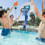 SwimWays 2 In 1 Pool Sport Combo Set - Outdoor Volleyball &amp; Basketball Net For Swimming Pool