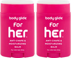 BodyGlide For Her Anti Chafe Balm: anti chafing stick. Prevent rubbing leading to chafing, raw skin, and irritation: 1.5oz-2pack &amp; Body Glide Original Anti-Chafe Balm