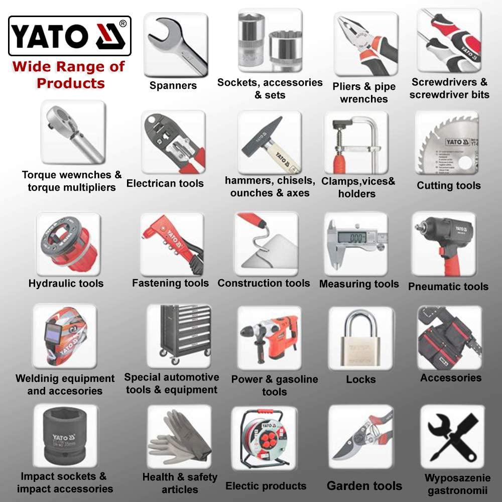 Yato Adjustable Wrench Yt-21649|Tool Set|Open Ended Slogging Spanner Set|Tools For Home|Industrial Tools|Spanner For Home|Tool Kit Set|Adjustable Wrench|Tools Box|Wrenches 100Mm
