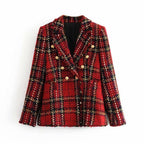 red plaid vintage jackets