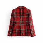 red plaid vintage jackets