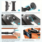 Car Tablet Holder, Headrest Tablet Mount Headrest Stand Cradle Compatible With Devices For IPad Air Mini, Other 4.7-12.9" Cell Phones And Tablets