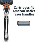 Amazon Basics 5-Blade Razor Refills for Men with Dual Lubrication and Precision Beard Trimmer, 12 Cartridges (Fits Amazon Basics Razor Handles only) (Previously Solimo)