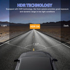 1080P Car Dash Cam 2 Camera Cycle Recording Video Recorder, Front And Inside View Camera, ParMonitor, Reverse Camera, Infrared Night Vision