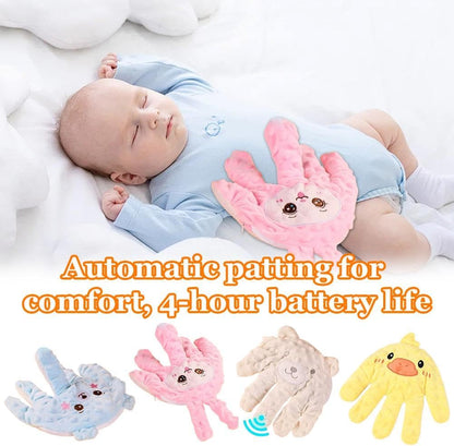 Baby Soothers Toys,Smart Baby Soother with Realistic Patting & Warmth,Cute Animal Plush Stuffed Doll Toy for Girls Boys,Plush Figure Soothing Toys for Home and Travel