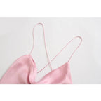 satin backless summer mini dress