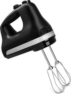 KitchenAid KHM512BM 5 Speed Hand Mixer, Black Matte, 1" count of 3