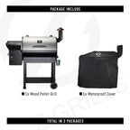 ZPG-7002E Pellet Grill BBQ Smoker Digital Control with Cover