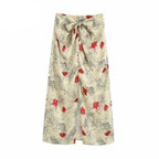 vintage bowknot midi skirt