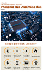 Full Car Motorcycle Battery Charger 12V 6A Auto Pulse Repair LCD Display Smart Fast CharAGM Deep Cycle GEL Lead-Acid Charger