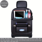 Upgrade Your Car With This Luxury Leather StoraBag And Tray - Perfect For Kids' Snacks And Toys!