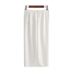 fashion knotted wrap midi skirt