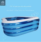 WECEN I&amp;K Inflatable Swimming Pool, Family and Kids Inflatable Rectangular Pool (260x165x50 cm)