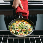 KitchenAid Stainless Steel Nonstick Frying Pans/Skillet Set, 9.5 Inch and 12 Inch, Brushed Stainless Steel