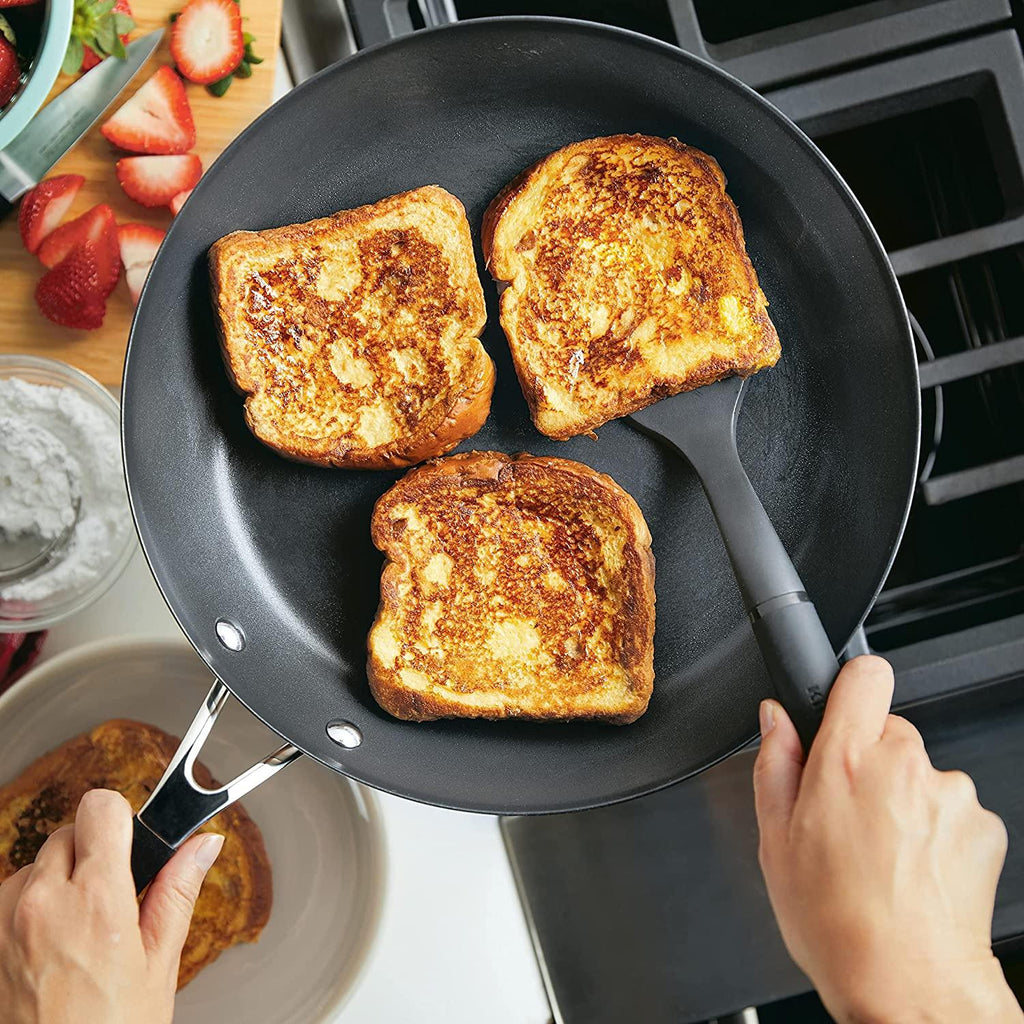KitchenAid Stainless Steel Nonstick Frying Pans/Skillet Set, 9.5 Inch and 12 Inch, Brushed Stainless Steel