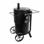 19202089  Bronco Barrel Drum Smoker, Porcelain-Coated Steel,