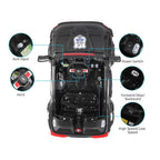 UBesGoo 12V Kids Battery Powered Electric Red 4-Wheeler Ride-On Car with LED Headlights, Music, Remote Control - Black