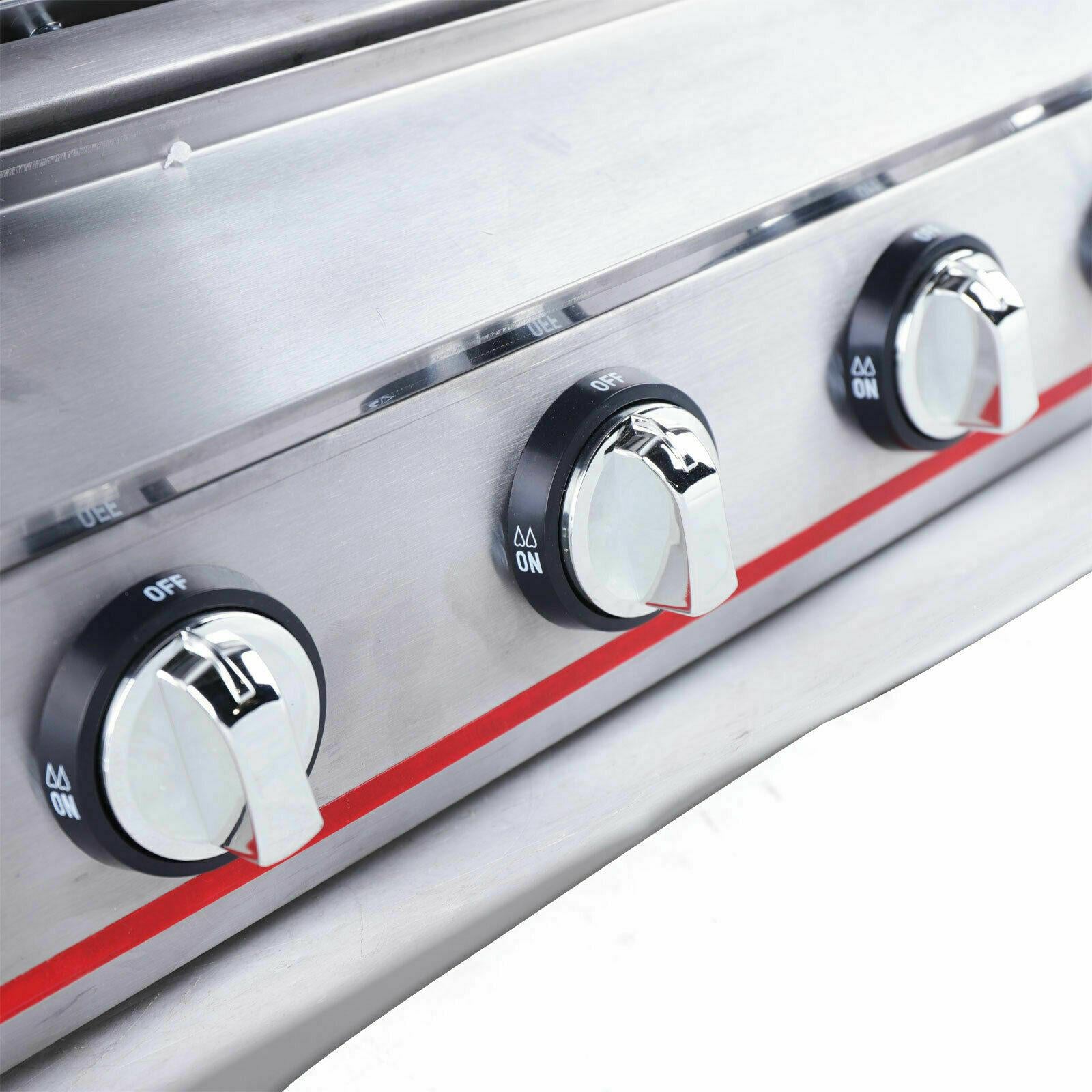 40" Tabletop Grill Commercial LPG Gas BBQ Grill w/ 8 Burners Picnic Cooker