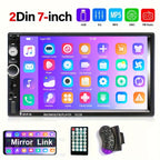 7-Inch HD Touch Screen Car Stereo Radio Audio Double Din Car Multimedia Player With Mirror Link USB FM Autoradio+Remote Control +Steering Control