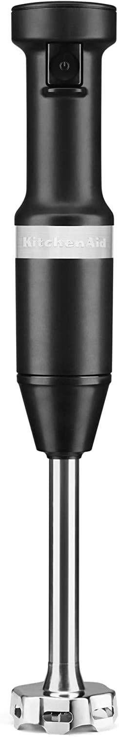 KitchenAid KHBV53BM Variable Speed Corded Hand Blender, Black Matte, 8 in