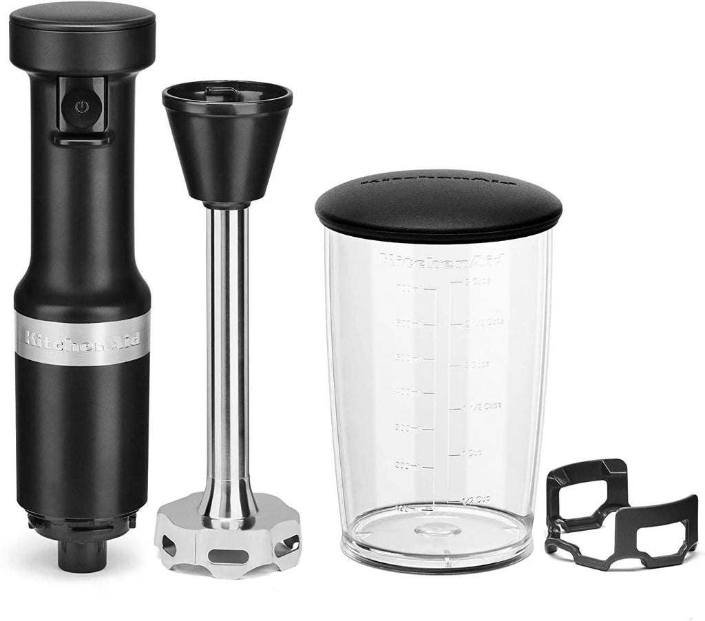 KitchenAid KHBV53BM Variable Speed Corded Hand Blender, Black Matte, 8 in