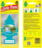 LITTLE TREES Air Fresheners Car Air Freshener. Hanging Tree Provides Long Lasting Scent for Auto or Home. Rainforest Mist, 24 Air Fresheners