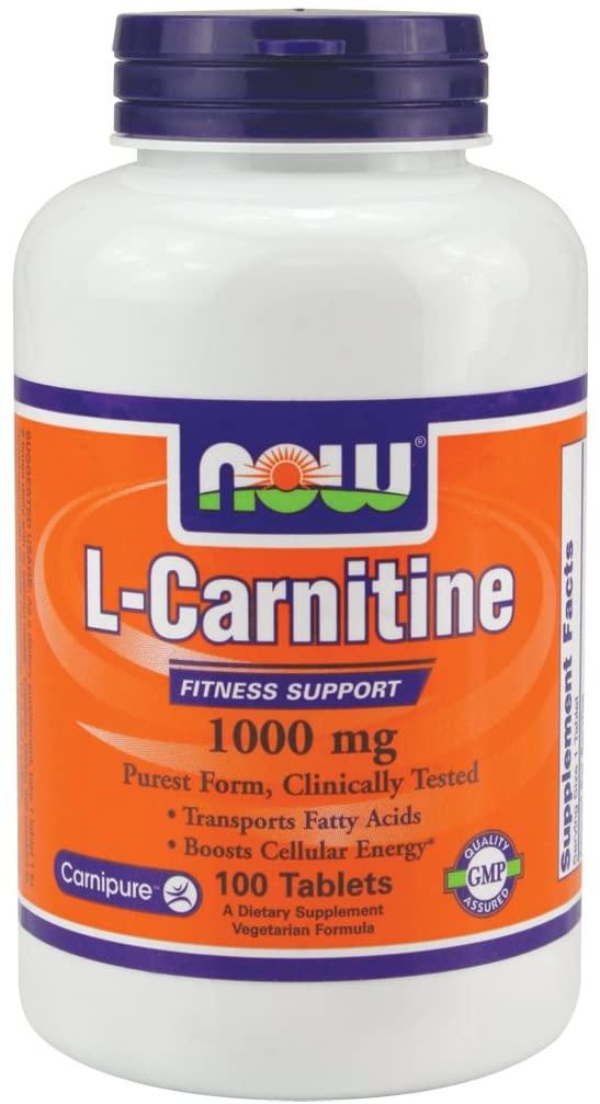 Now Foods L-Carnitine 1000 mg - 100 Tabs 8 Pack