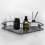 1pc Triangle Wall Mounted Shower Caddy Rack for Bathroom and Kitchen - Easy Installation, Convenient Storage, and Organization of Bathroom Accessories bathroom accessories