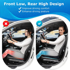 Wedge Seat Cushion for Car Seat Driver/Passenger- Wedge Car Seat Cushions for Driving Improve Vision/Posture - Memory Foam Chair Cushion/Car Seat Cushion for Hip Pain (Velvet Cover,Black)