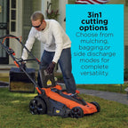 BLACK+DECKER 40V MAX Cordless Lawn Mower, 20-Inch (CM2043C)