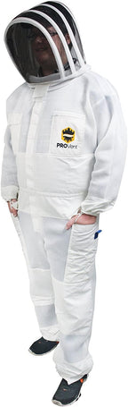 Mann Lake Provent Beekeeper Suit with Self Supporting Veil, Large