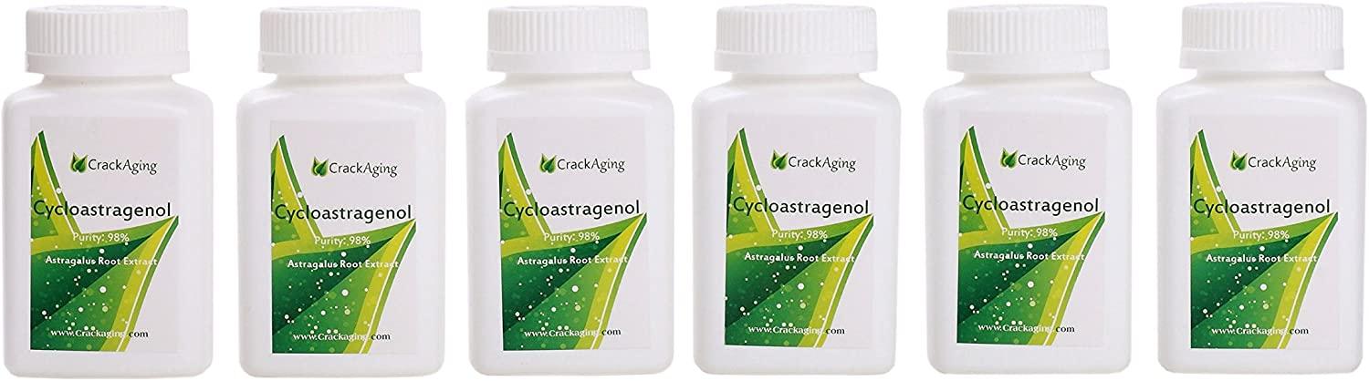 Crackaging Super-Absorption Cycloastragenol 98% 25mg 60caps(6 Bottles)
