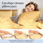 LuxClub 6 PC California King Size Sheet Set Bamboo Sheets Deep Pockets 18" Eco Friendly Wrinkle Free Cooling Sheets Machine Washable Hotel Bedding Silky Soft - Yellow California King