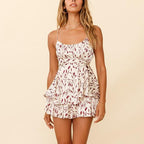 boho floral back cross dress