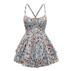 boho floral back cross dress