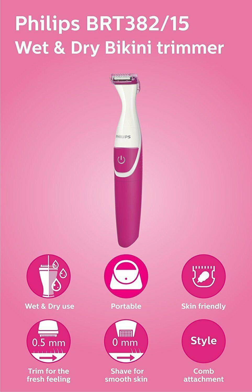 BRT382/15 and Dry Bikini Trimmer (White/Pink)