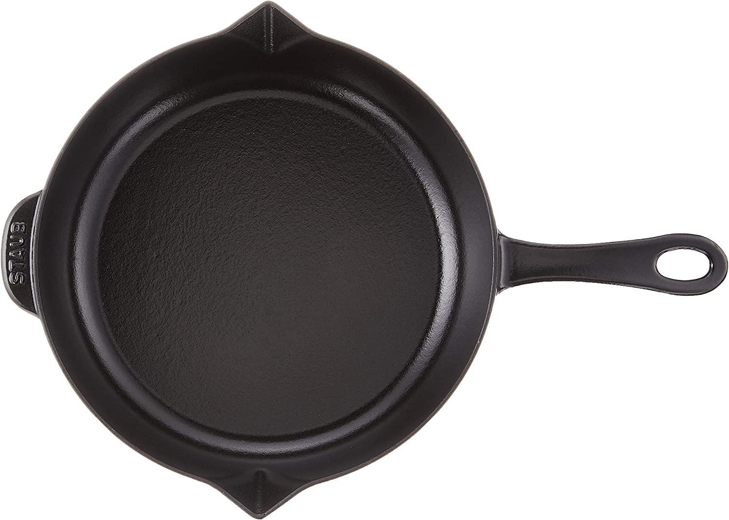 Staub Cast Iron 10-inch Fry Pan - Matte Black, Made in France