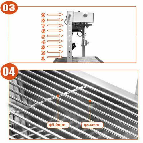 47'' BBQ Spit Roaster Machine Hog Roast Rotisserie Grill 28W Roasting Grill