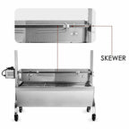 47'' BBQ Spit Roaster Machine Hog Roast Rotisserie Grill 28W Roasting Grill