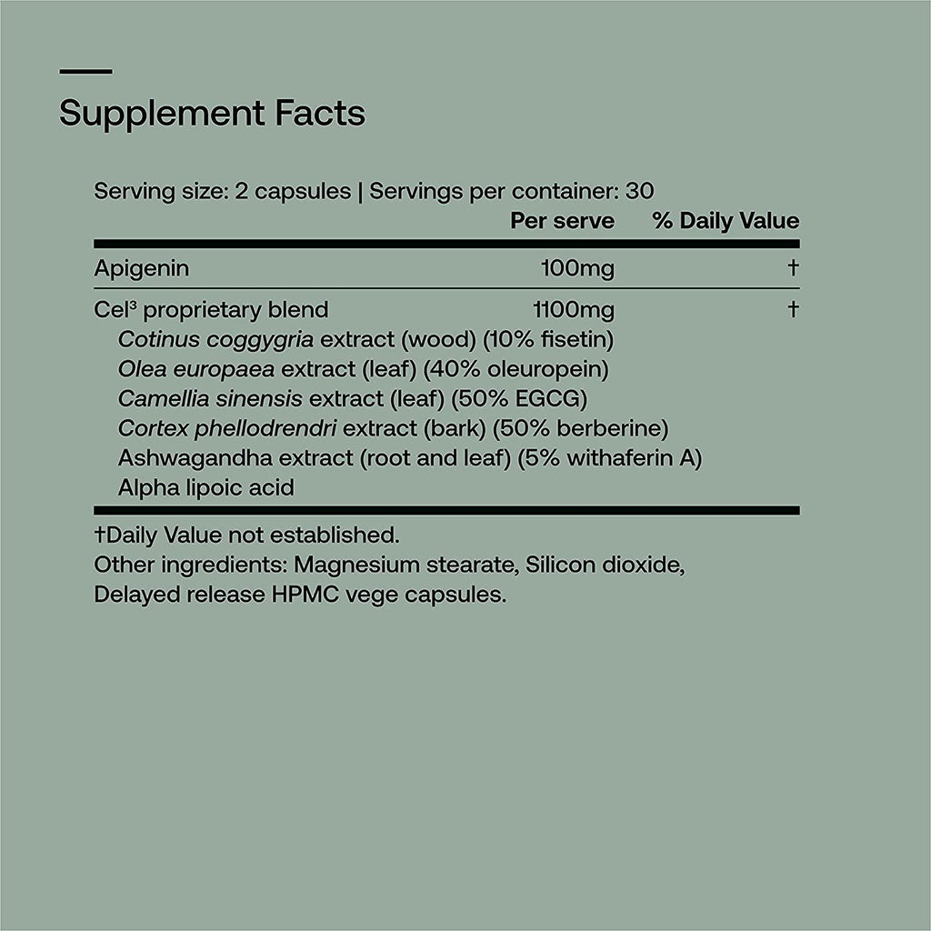 SRW Laboratories Cel³ Renewal | Supports Youthful Cell Function and Renewal, Eliminates Cellular Waste and Supports Healthy Aging | 180 Capsules
