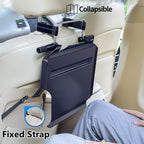 Xergur 2 in 1 Car Steering Wheel Tray/Back Seat Headrest Tray for Eating Food Drink and Writing Laptop Work, Black Car Desk