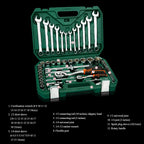 GJX Tool Set Auto Repair Tool Set Mechanic Socket Tool Kit Set Ratchet Socket Wrench Set Mechanics Tools Kit Set for Auto Repairing &amp; Household with Case 61 Piece General Household Hand Tool Kit