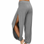 beach split dance wide leg pants