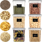 2/6pcs Airtight Food StoraContainers 54oz/1.6L Plastic BPA PP Material Kitchen Pantry Containers For Sugar, Flour, Baking, Dishwasher Safe