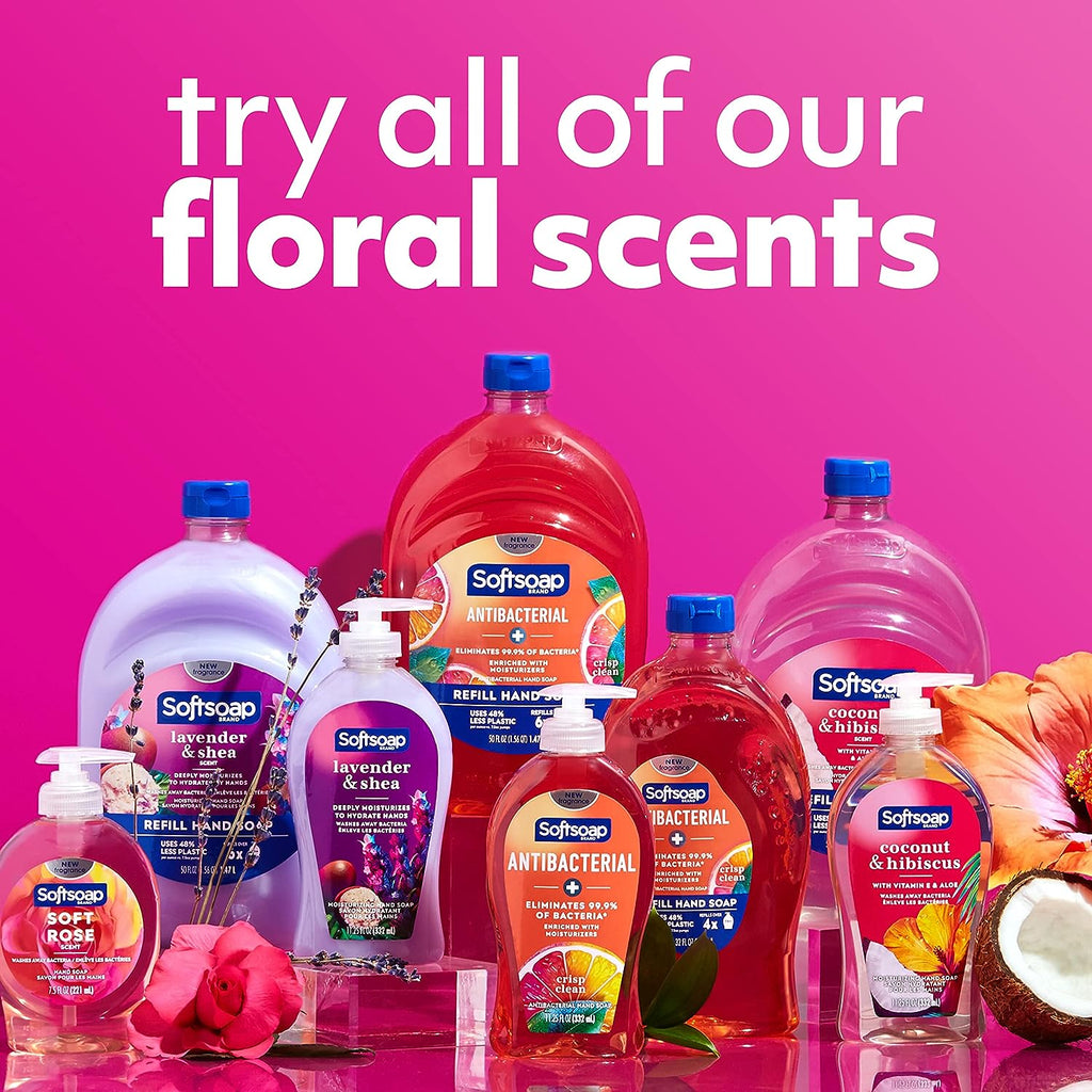 Softsoap Liquid Hand Soap, Soft Rose - 7.5 Fl Oz (Pack of 6)
