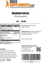 BulkSupplements.com Rhodiola Extract (3% Rosavin) (1 Kilogram - 2.2 lbs)