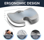 ComfiLife Gel Enhanced Seat Cushion - Non-Slip Orthopedic Gel &amp; Memory Foam Coccyx Cushion for Tailbone Pain - Office Chair Car Seat Cushion - Sciatica &amp; Back Pain Relief