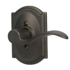 Accent Aged Bronze Right Handed Dummy Door Lever with Camelot Trim