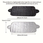 Foldable Car Windshield Cover - Protect Your Car From Snow, Sun, And Rain - Easy To Install And Remove